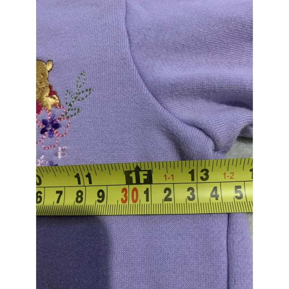 Vintage Disney Winnie The Pooh Girl Hundred Acre Zip Up Jacket Purple Size 6 Y2K